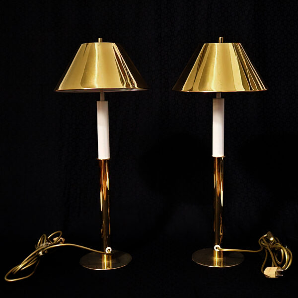 Mid-Century German Solid Brass Table Lamp from United Workshop